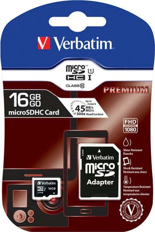 Verbatim - Micro SDHC Classe 10 fino a 45mb-sec - 44082 - 16GB Elettronica/Informatica/Dispositivi archiviazione dati/Dispositivi archiviazione dati esterni/Schede di memoria/Schede Multimedia Eurocartuccia - Pavullo, Commerciovirtuoso.it