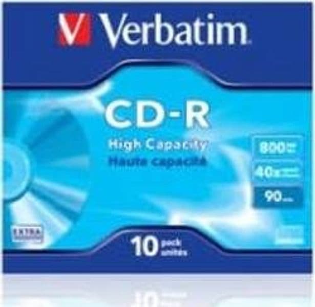 Verbatim - Scatola 10 CD-R Data Life Jewel Case serigrafato - 1X-40X - 43428 - 800MB Elettronica/Informatica/Accessori/Supporti vergini/BD-R Eurocartuccia - Pavullo, Commerciovirtuoso.it