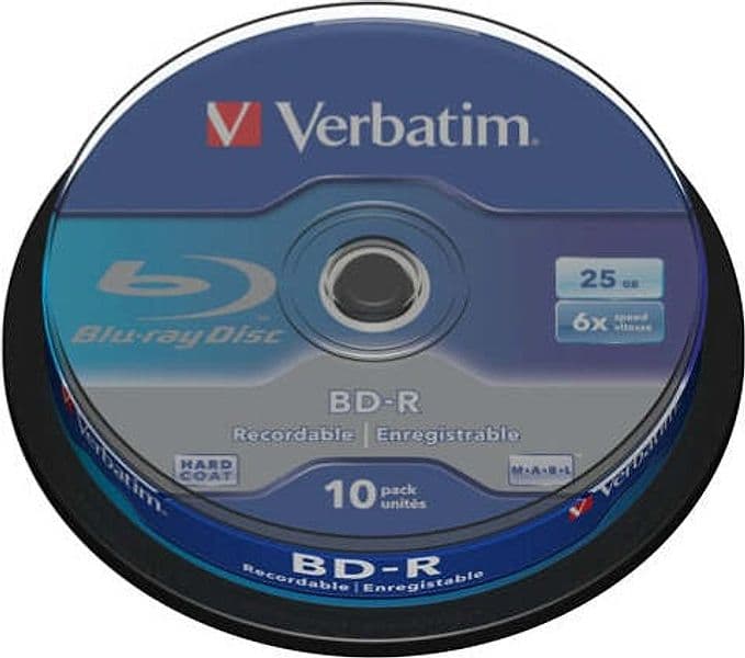 Verbatim - Scatola 10 DVD Blu Ray BD-R SL - Jewel Case - Bianco-Blu - 43742 - 25GB Elettronica/Informatica/Accessori/Supporti vergini/BD-R Eurocartuccia - Pavullo, Commerciovirtuoso.it