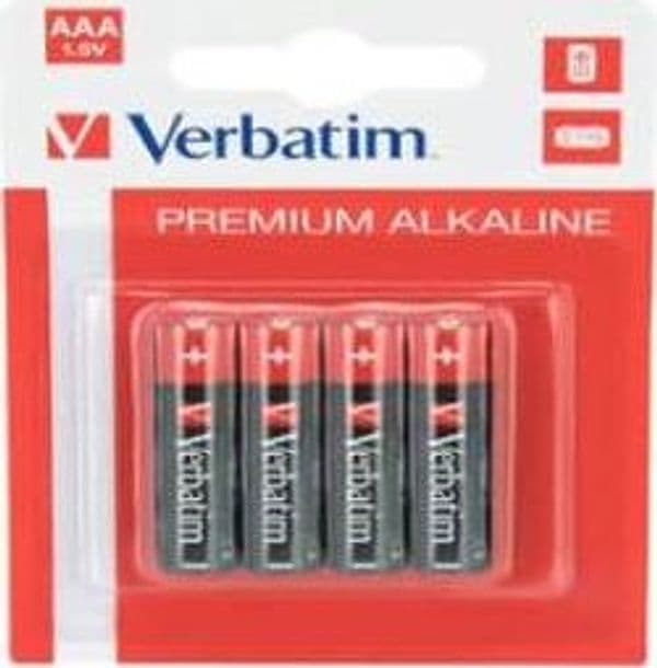 Verbatim - Scatola 4 Pile alkaline mini stilo AAA - 49920 Elettronica/Pile e caricabatterie/Pile monouso Eurocartuccia - Pavullo, Commerciovirtuoso.it
