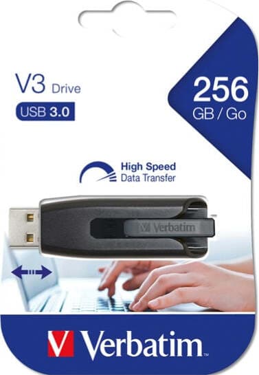 Verbatim - Usb 3.0 Superspeed Store'N'Go V3 Drive - Nero - 49168 - 256GB Elettronica/Informatica/Dispositivi archiviazione dati/Dispositivi archiviazione dati esterni/PenDrive Eurocartuccia - Pavullo, Commerciovirtuoso.it