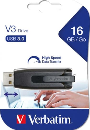 Verbatim - Usb 3.0 Superspeed Store'N'Go V3 Drive - Nero - 49172 - 16GB Elettronica/Informatica/Dispositivi archiviazione dati/Dispositivi archiviazione dati esterni/PenDrive Eurocartuccia - Pavullo, Commerciovirtuoso.it