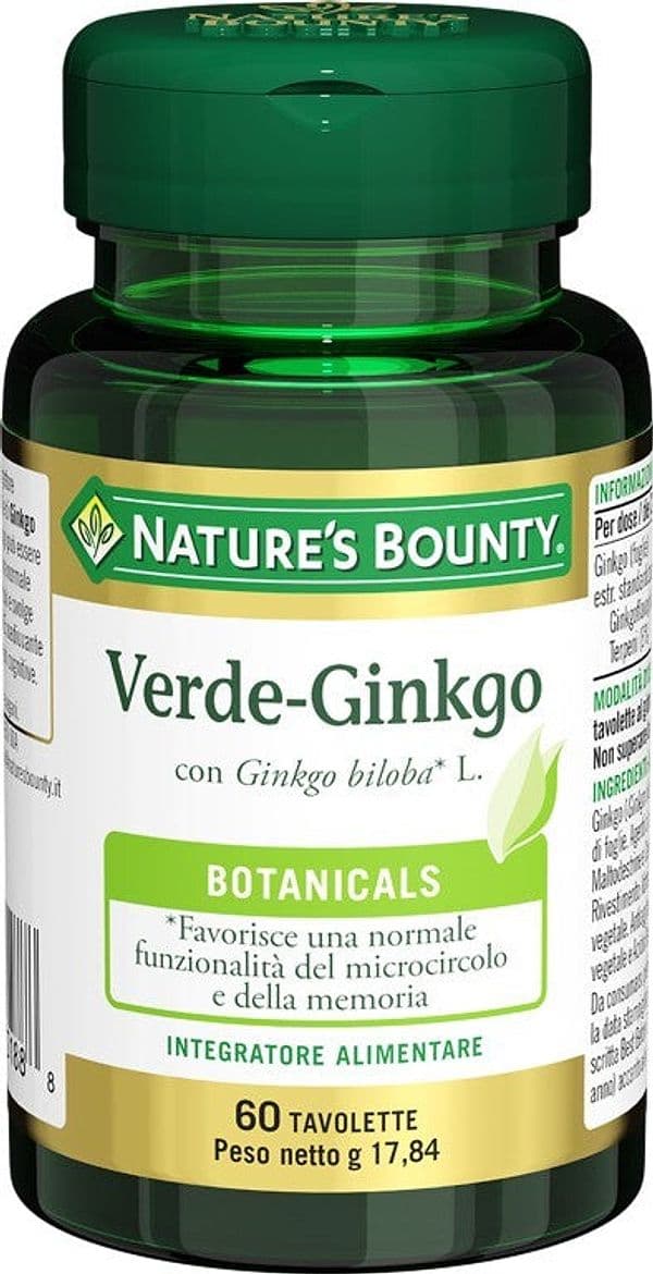 VERDE-GINKGO-integratore-alimentare-60-tavolette-Nature's-Bounty
