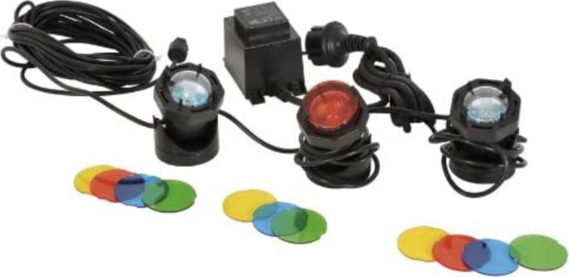 VERDEMAX---3-FARETTI-PER-LAGHETTO-10W-CON-DISCHI-COLORATI