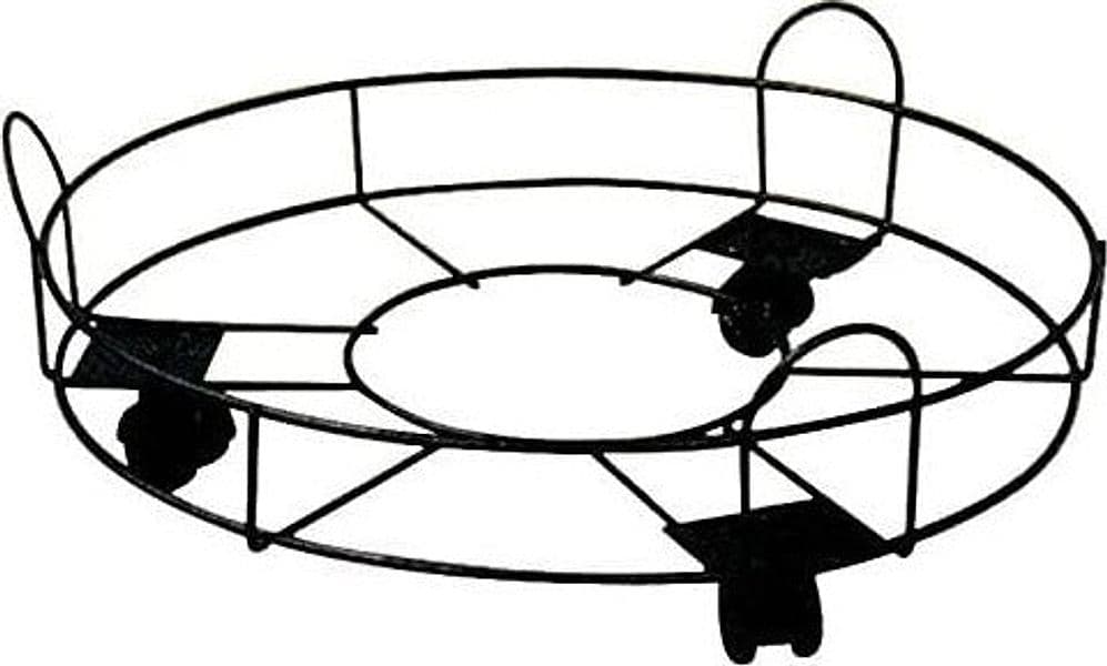 VERDEMAX-5155---TROLLEY-ROTONDO-CON-BORDO-SEMPLICE-IN-FILO-D'ACCIAIO-CM-30