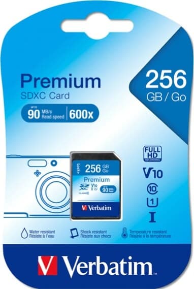 Vertbatim - Scheda SDHC Premium SDXC Class 10-UHS-1 - 44026 - 256GB Elettronica/Informatica/Dispositivi archiviazione dati/Dispositivi archiviazione dati esterni/Schede di memoria/Schede Multimedia Eurocartuccia - Pavullo, Commerciovirtuoso.it