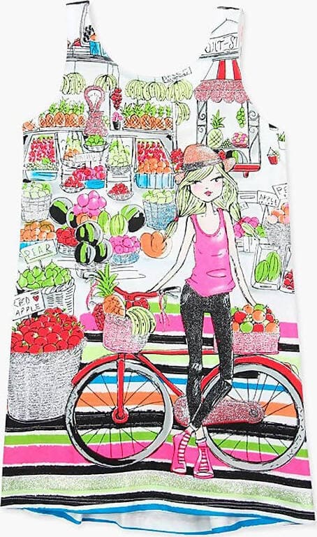 Vestitino Bambina Estivo Colorato Vestito Estate Multi Color Righe Stampato Spalline Canotta Abitino Fashion Bimba Estivo Fresco vestito bambina/ragazza Piccole Canaglie - Tropea, Commerciovirtuoso.it