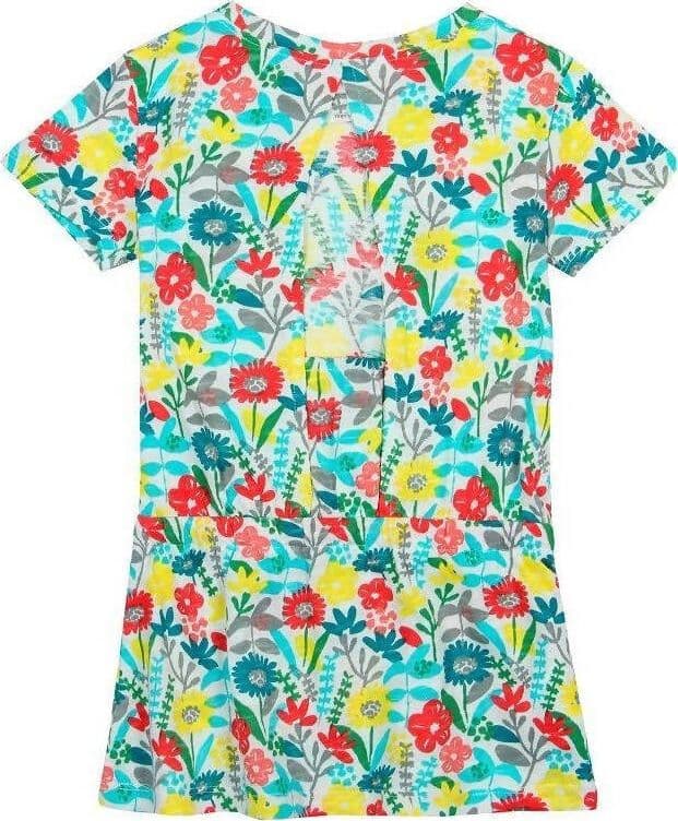 Vestito Estivo Bambina Fiori Multi Color 100% Cotone Mezze Maniche Girocollo Vestitino Bimba con Coulisse Abito Estate Girl fashion Abitino vestito bambina/ragazza Piccole Canaglie - Tropea, Commerciovirtuoso.it