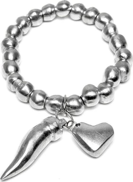 VESTOPAZZO--BRACCIALE-ELASTICO-CORNO/CUORE-PENDENTE