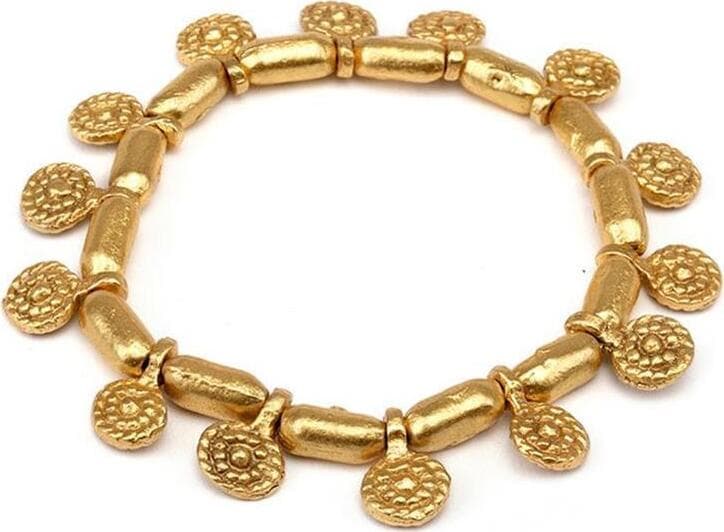 VESTOPAZZO--BRACCIALE-ELASTICO-MONETE-FIORI
