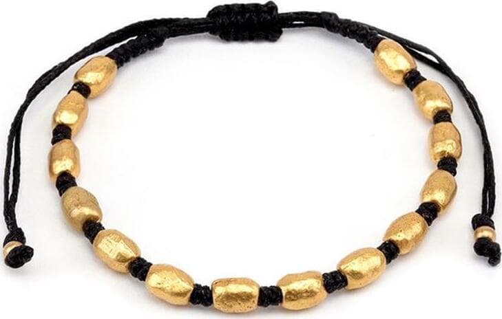 VESTOPAZZO--BRACCIALE-REGOLABILE-MACRAME'-SFERE