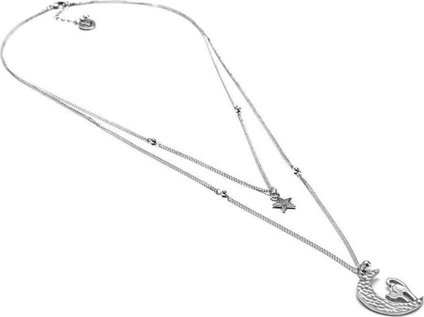 VESTOPAZZO--COLLANA-2-CATENE-GATTO/LUNA