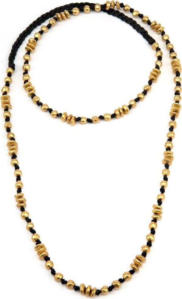 VESTOPAZZO--COLLANA-MACRAME'-RONDELLE/SFERE
