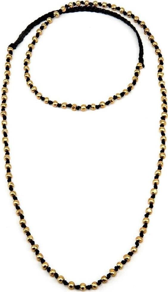 VESTOPAZZO--COLLANA-MACRAME'-SFERE