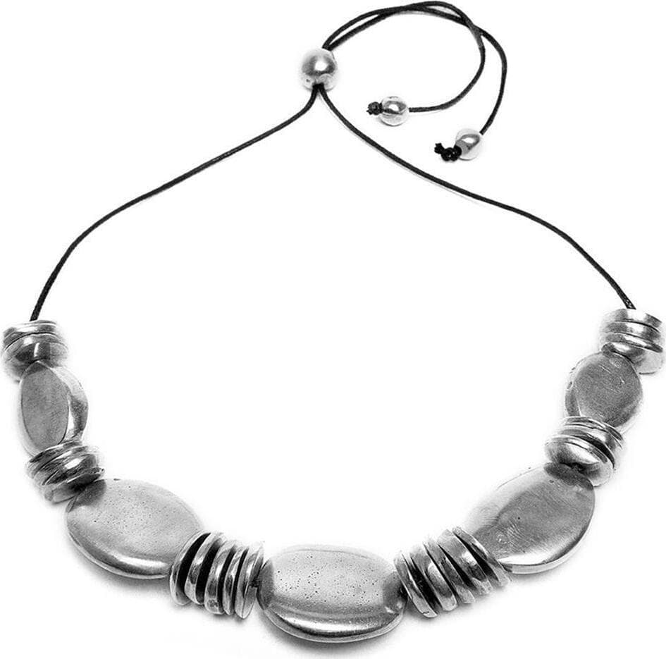 VESTOPAZZO--COLLANA-SFERE-OVALI/RONDELLE