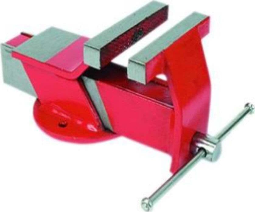 VIGOR---MORSA-BLINKY-DA-BANCO-PARALLELA-IN-ACCIAIO-CON-BASE-FISSA---125MM---VERNICIATA-ROSSA