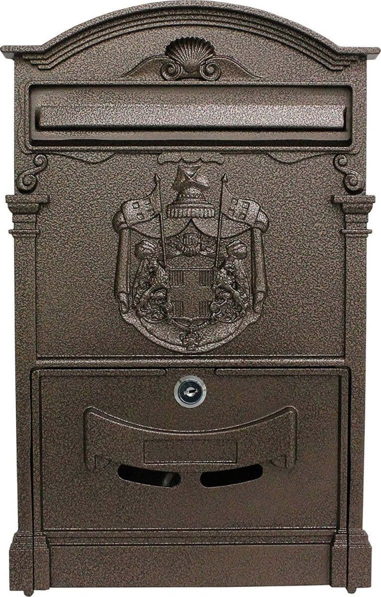 VILLA-ITALIA---CASSETTA-POSTALE-IN-ALLUMINIO---COLORE-BRONZO-ANTICHIZZATO