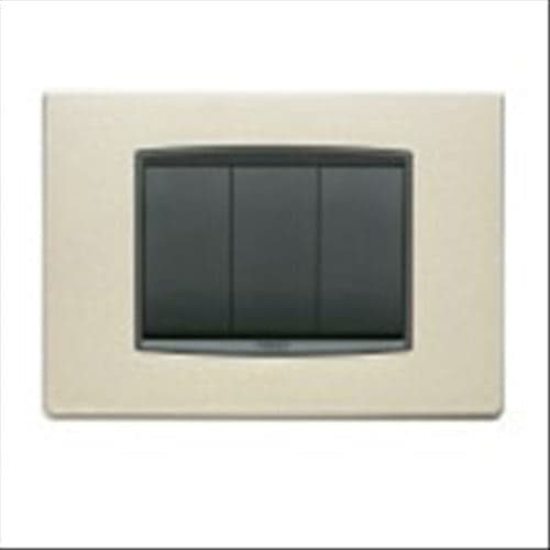VIMAR---1-PLACCA-EIKON-CLASSICA-3-MODULI-IN-METALLO-COLORE-CHAMPAGNE-METAL-20653.07