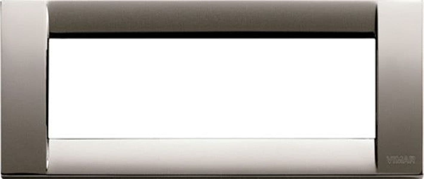 VIMAR---PLACCA-6-MODULI-SERIE-IDEA-IN-METALLO-COLORE-CROMO-NERO-16736.31