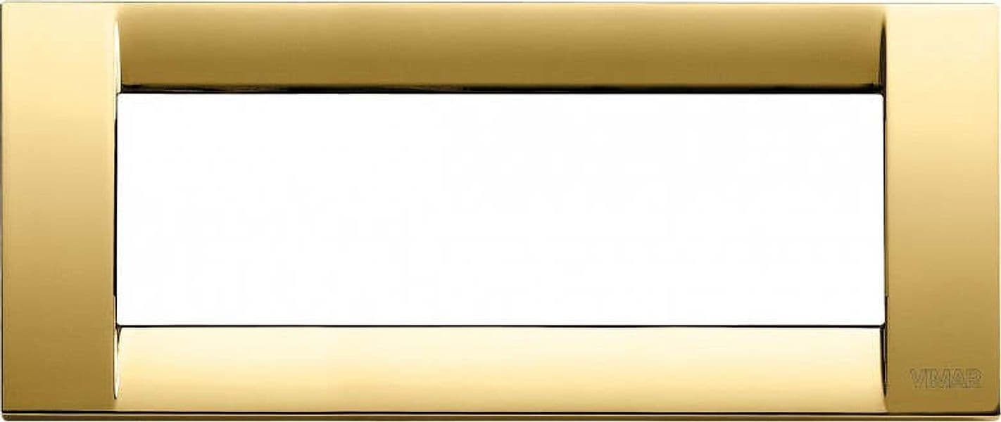 Vimar---Placca-Classica-6-Moduli-Serie-Idea-in-Metallo-colore-Oro-Lucido-16736.32