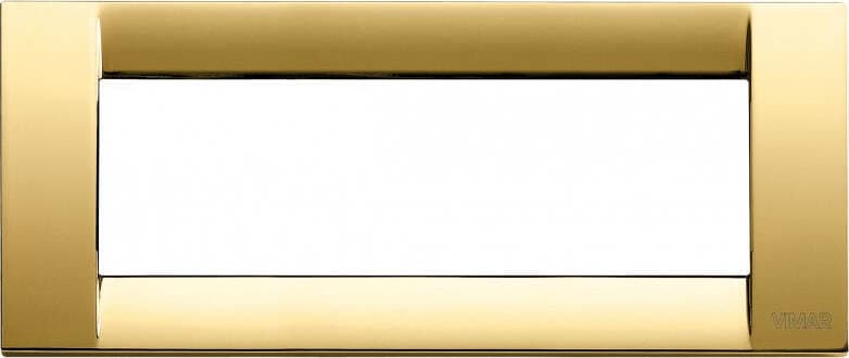 Vimar---Placca-Classica-6-Moduli-Serie-Idea-in-Metallo-colore-Oro-Lucido-16736.32