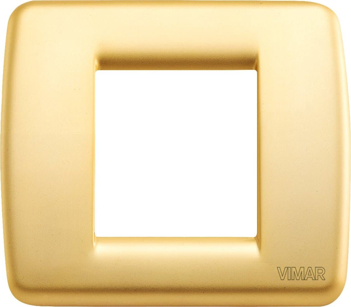 VIMAR---PLACCA-IDEA-RONDO'-1-2-MODULI-METALLO-ORO-OPACO-17093.33