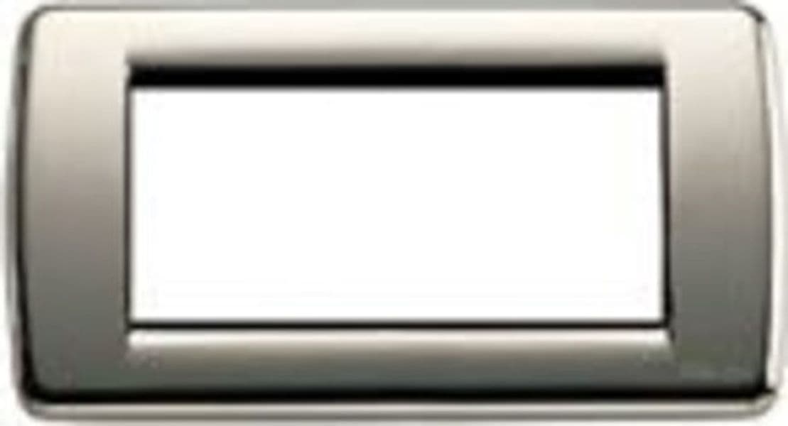 VIMAR---PLACCA-IDEA-RONDO'-4-MODULI-IN-METALLO-CROMATO-NERO-16754.31