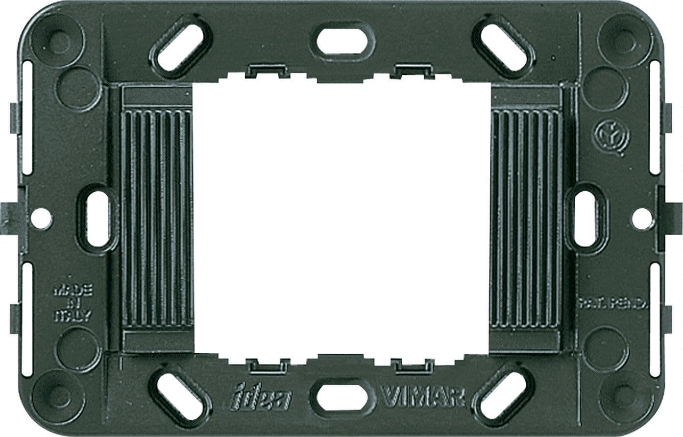 VIMAR-LINEA-IDEA-SUPPORTO-2M-RIGATO-PER-SCATOLE-INCASSO-3-MOD.