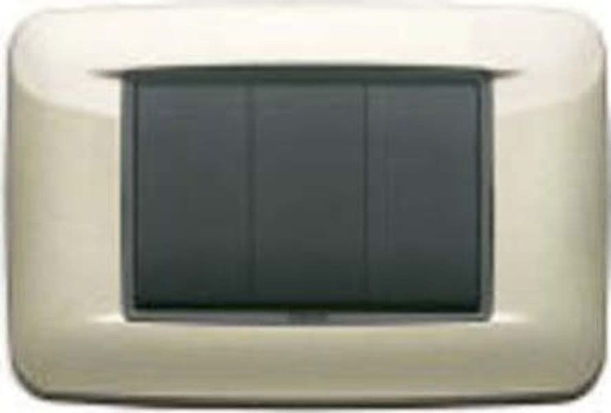 VIMAR-PLACCA-ROUND-EIKON-METALLO-3M-CHAMPAGNE-METAL