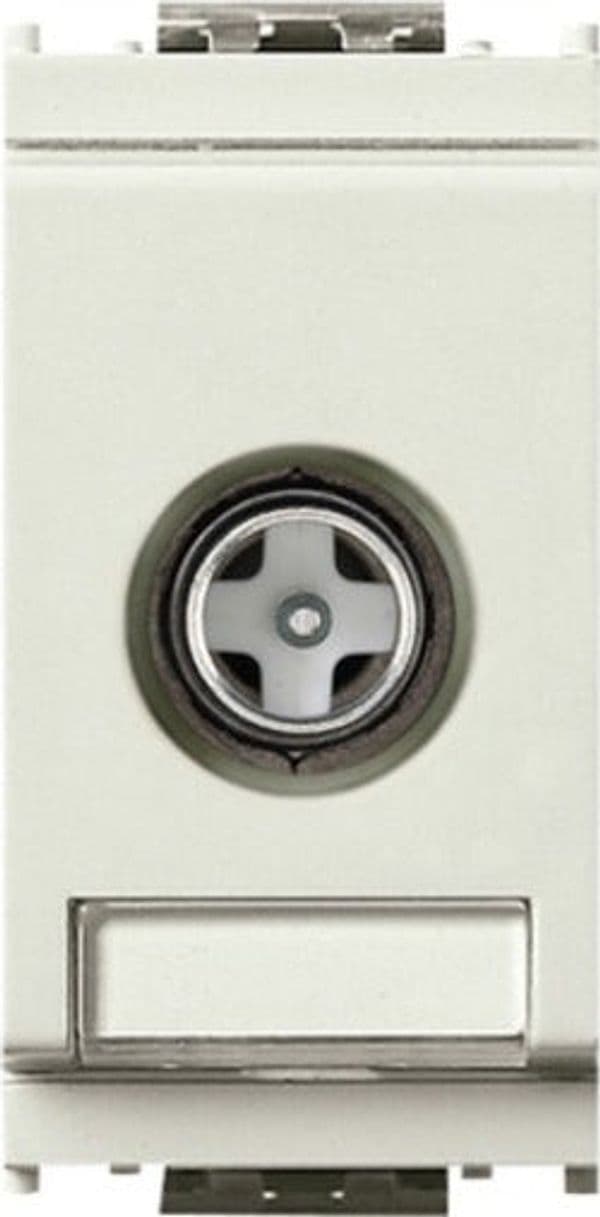 VIMAR-SERIE-IDEA-PRESA-COASSIALE-DERIVATA-CON-CONNETTORE-MASCHIO-IEC-169-2-ATTUAZIONE-DI-DERIVAZIONE-1-DB-BIANCO