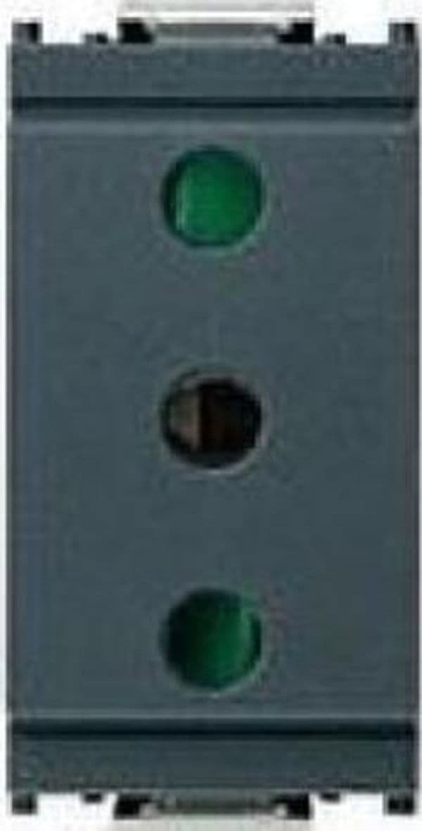 VIMAR-SERIE-IDEA-PRESA-SICURY-2X16A-250VTERRA-ALVEOLI-ATTIVI-SCHERMATI-GRIGIO