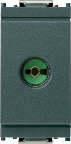 VIMAR-SERIE-IDEA-PRESA-TV-COASSIALE-SEMPLICE-PASSO-9.5-IEC-CON-2-SERRACAVI-Z-75OHM-MODULO-RIDOTTO-GRIGIO17050.S
