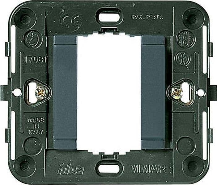 VIMAR-SERIE-IDEA-SUPPORTO-FRONTE-LISCIO-CON-GRIFFE-1MOD-PER-SCATOLE-ROTONDE-D.60MM