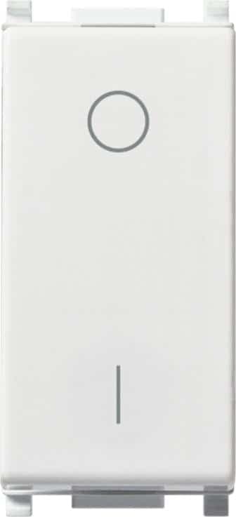 VIMAR-SERIE-PLANA-INTERRUTTORE-2P-16AX-ILLUMINABILE-TASTO-INTERCAMBIABILE-BIANCO