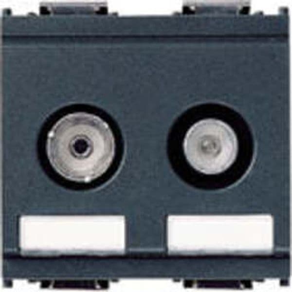 VIMAR-SWERIE-IDEA-PRESA-COASSIALE-PASSANTE-2-USCITE-IEC-169-2-ATTUAZIONE-DI-DERIVAZIONE-10-DB-GRIGA-2MODULI