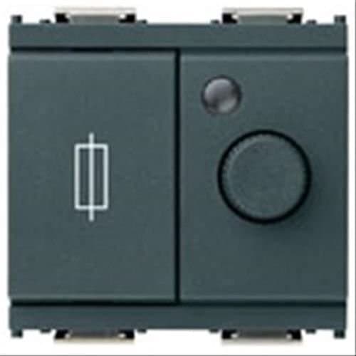VIMARSERIE-IDEA-REGOLATORE-CONTINUO-PERCARICHI-INDUTTIVI-40-400-VA-230V-40-200-VA-110-V-50-60-HZ,-COMANDO-CON-DEVIATORE-PUSH-E-REGOLAZIONE-CON-POTENZ.ROTATIVO-GRIGIO-2-MODULI