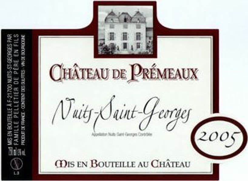 Vino rosso 75cl nuit saint georges 2017 v vino rosso biologico bourgogne cepage gamay ( ceppo gamay) chateau premeaux