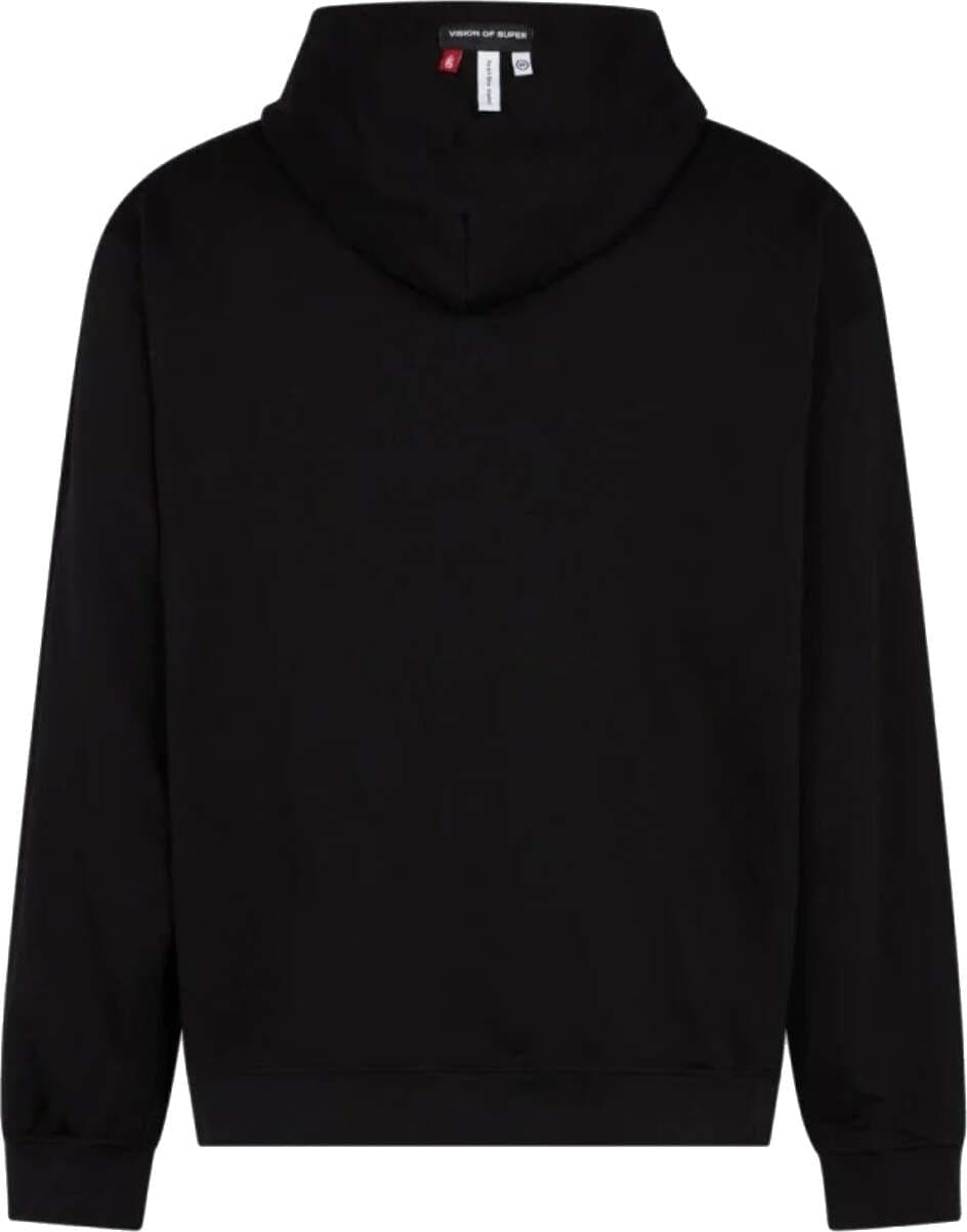 VISION-OF-SUPER-Felpa-Leggera-Cappuccio-Uomo-Rock-Tiger-Print-Hoodie-Black-da-uomo