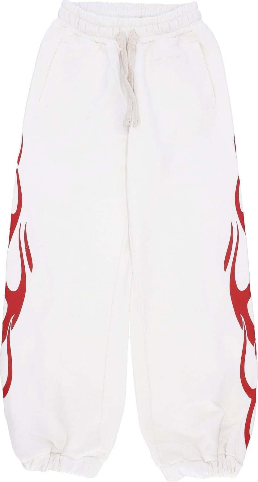 VISION-OF-SUPER-Pantalone-Tuta-Leggero-Donna-Flames-Pants-Off-White/red-da-donna