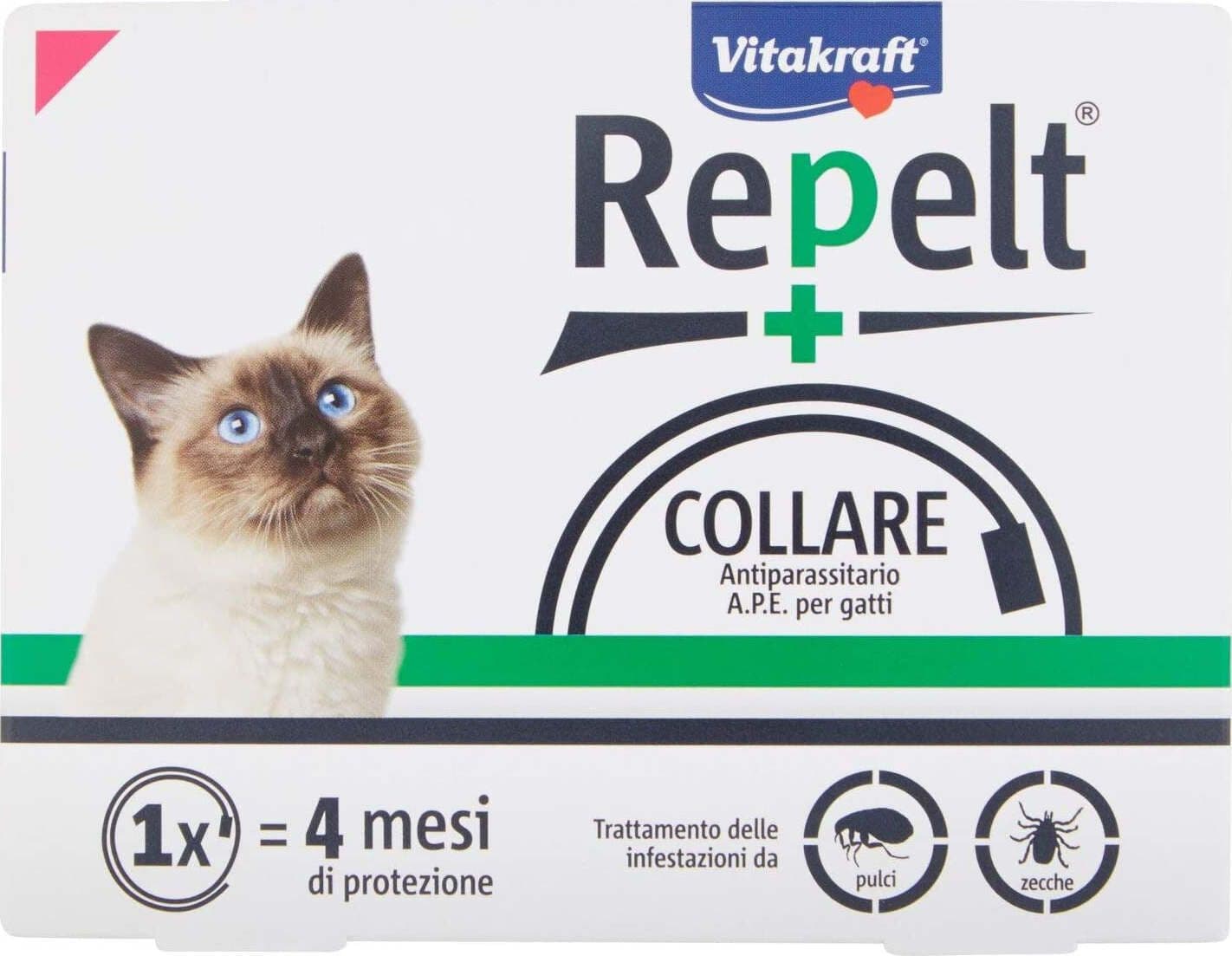 Vitakraft Repelt Collare antiparassitario per Gatti Prodotti per animali domestici/Gatti/Antiparassitari/Shampoo antipulci Scontolo.net - Potenza, Commerciovirtuoso.it