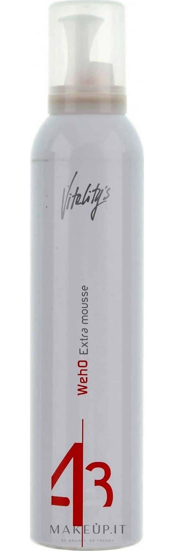 Vitality's Weho Extra mousse Schiuma 200 Ml Mousse Anti-Crespo Mousse Schiuma Fissante forte per Capelli Ricci E Ondulati Bellezza/Cura dei capelli/Prodotti per la cura dei capelli/Trattamenti per capelli e cute MondoCapelli - Barcellona Pozzo di Gotto, Commerciovirtuoso.it