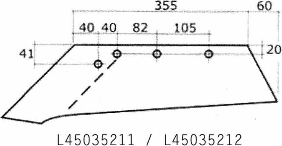 Vomere-adattabile-DU435-sx-Confezione-da-1pz