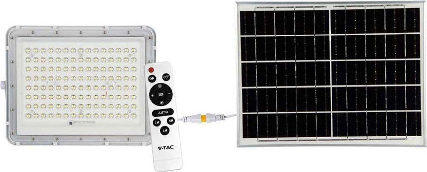 VT-180W-V-TAC-Faro-LED-con-Telecomando-e-Pannello-Solare-20W-Batteria-sostituibile-Cavo-da-3m-Colore-Bianco-6400K