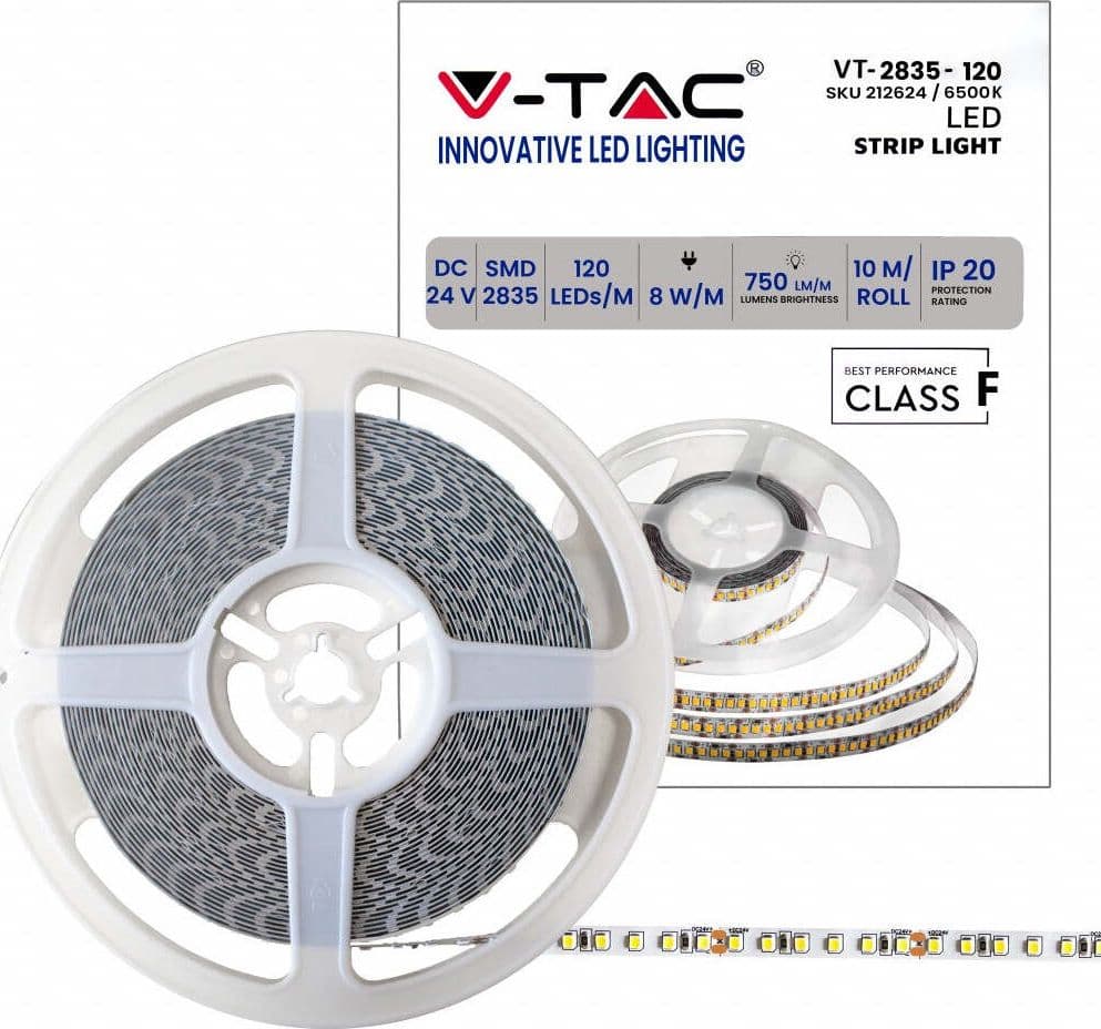 VT-2835-120 STRISCIA LED FLESSIBILE 80W SMD MONOCOLORE 120 LED/METRO 24V - BOBINA 10 Illuminazione/Strisce LED Zencoccostore - Formia, Commerciovirtuoso.it