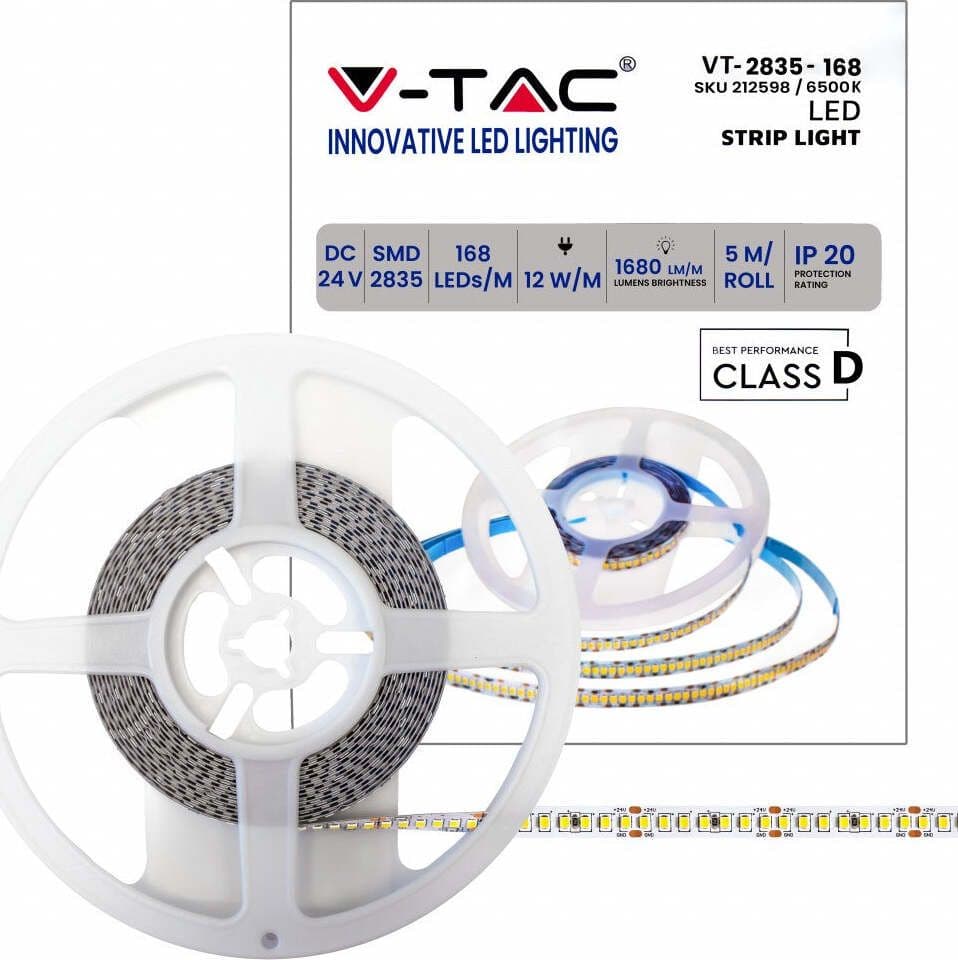 VT-2835-168 STRISCIA LED FLESSIBILE 60W SMD MONOCOLORE 168 LED/METRO 24V - BOBINA 5 METRI Illuminazione/Strisce LED Zencoccostore - Formia, Commerciovirtuoso.it