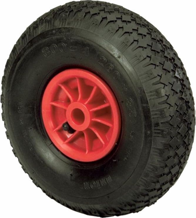 Ruota pneumatica misura 2,50/4" con cerchio in nylon. Confezione da 2pz