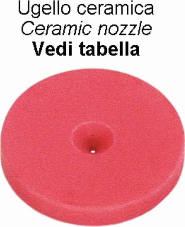 Ugello in ceramica Ø 18mm foro Ø 1mm confezione da 15 pezzi in Autocategorizzazione GardenStore - Novellara, commercioVirtuoso.it