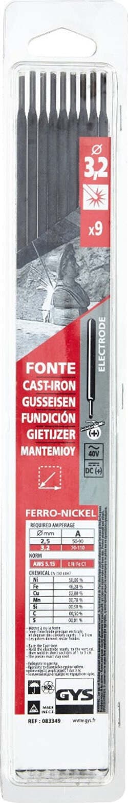 WELDING-ELECTRODES-083349---ELETTRODI-IN-GHISA-PER-SALDATRICE-3,2-MM-IN-BLISTER-DA-9-PEZZI