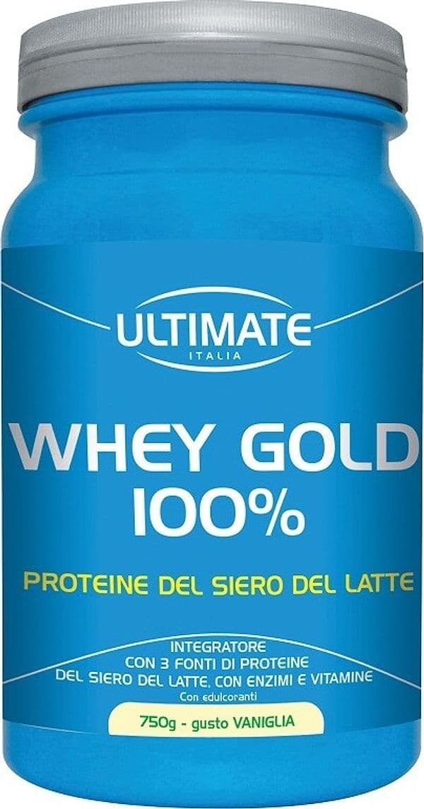 WHEY-GOLD-100%-VANIGLIA-integratore-alimentare-in-polvere-750-g-Ultimate-Italia