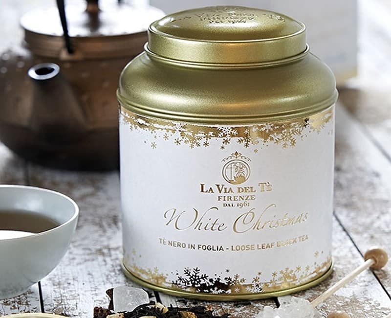 White Christmas - Miscela di Tè Nero in Lattina Regalo Alimentari e cura della casa/Caffè tè e bevande/Tè e tisane/Tè nero MariTea bottega del Tè - Lodi, Commerciovirtuoso.it